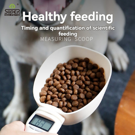 Electronic metering spoon for pets